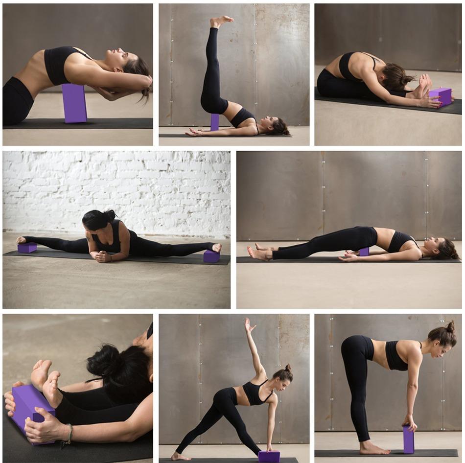 4 Yoga Block Brick Pilate Prop Balance Exercise Eva Foam Incline Stret —  AllTopBargains