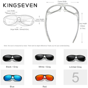 KINGSEVEN Ultralight Frame Polarized Sunglasses Sports Style Travel UV Goggles