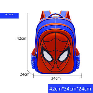 Disney Spiderman School Bag Pencil Case Captain America Children Cute Anime Figure Backpack Boys Primary Kids Kindergarten Gift