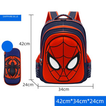 Load image into Gallery viewer, Disney Spiderman School Bag Pencil Case Captain America Children Cute Anime Figure Backpack Boys Primary Kids Kindergarten Gift