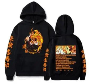 Harajuku Demon Slayer Plus Size Hoodie Kamado Nezuko Graphic Print