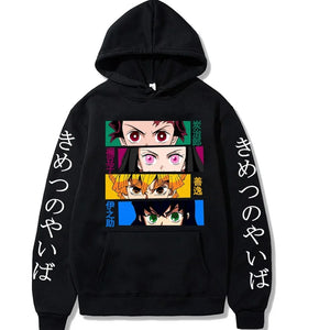 Harajuku Demon Slayer Plus Size Hoodie Kamado Nezuko Graphic Print