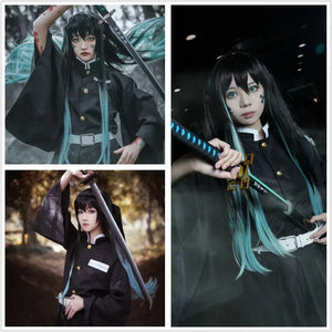 Tokitou Muichirou Cosplay Costume Anime Demon Slayer Cosplay Kimetsu No Yaiba Kisatsutai Uniform Wig Halloween Party Cloth