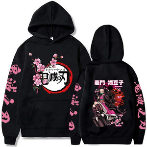 Harajuku Demon Slayer Plus Size Hoodie Kamado Nezuko Graphic Print