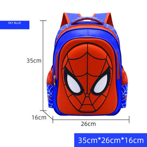 Disney Spiderman School Bag Pencil Case Captain America Children Cute Anime Figure Backpack Boys Primary Kids Kindergarten Gift