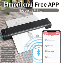 Load image into Gallery viewer, A4 Portable Thermal Printer,Supports 8.26&quot;x11.69&quot; A4 Thermal Paper,Wireless Mobile Travel Printers for Car &amp; Office