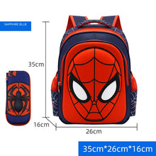 Load image into Gallery viewer, Disney Spiderman School Bag Pencil Case Captain America Children Cute Anime Figure Backpack Boys Primary Kids Kindergarten Gift