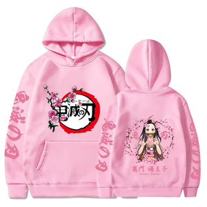 Harajuku Demon Slayer Plus Size Hoodie Kamado Nezuko Graphic Print