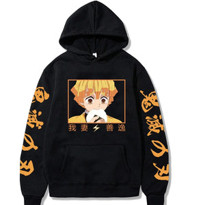 Harajuku Demon Slayer Plus Size Hoodie Kamado Nezuko Graphic Print