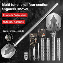 Load image into Gallery viewer, Multifunctional Outdoor Shovel 1/2/4-Section Pipe Fishing Folding Shovel Outdoor Camping Shovel Camping Shovel Garden Dig Tools