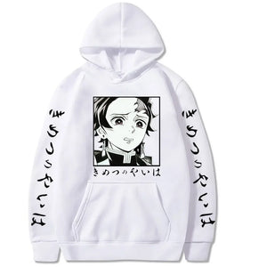 Harajuku Demon Slayer Plus Size Hoodie Kamado Nezuko Graphic Print