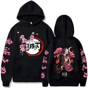 Harajuku Demon Slayer Plus Size Hoodie Kamado Nezuko Graphic Print