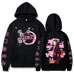 Harajuku Demon Slayer Plus Size Hoodie Kamado Nezuko Graphic Print