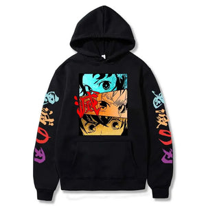 Harajuku Demon Slayer Plus Size Hoodie Kamado Nezuko Graphic Print