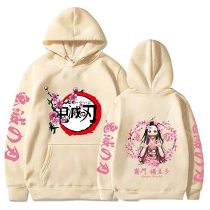 Harajuku Demon Slayer Plus Size Hoodie Kamado Nezuko Graphic Print