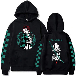 Harajuku Demon Slayer Plus Size Hoodie Kamado Nezuko Graphic Print