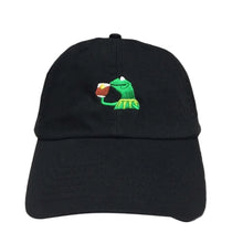 Load image into Gallery viewer, Tea Drinking Frog Baseball Caps Embroidered Golf Cap None of My Business Visors