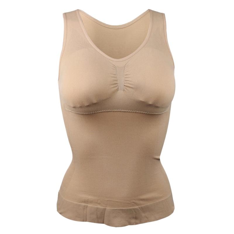 Women Tank-top Built-in Bra Padded Push-up Stretchable Plus Fleece Slim Fit  Thermal Body Shaper Underwear
