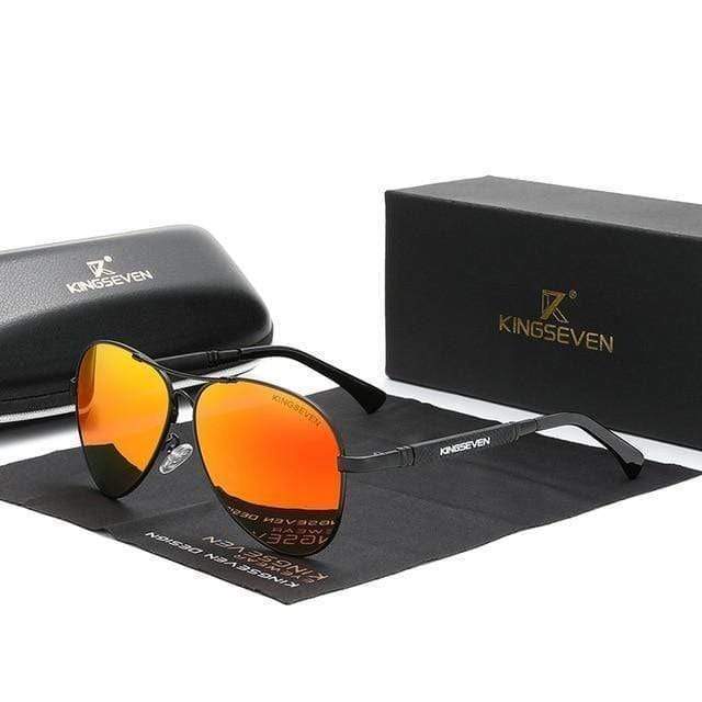 KINGSEVEN Quality Titanium Alloy Sunglasses Polarized Pilot Mirror Eyewear Oculos de sol | TheKedStore