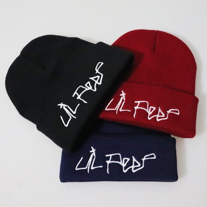 Lil Peep Beanie Embroidery Repper Love Knit Cap Knitted Skullies Warm Winter Unisex Ski Hip Hop Hat